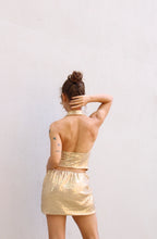 Blusa Bib Shine Dorada