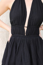 Vestido Negro Lino Boleros