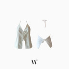 Blusa Lazos Espalda Afuera Blanca