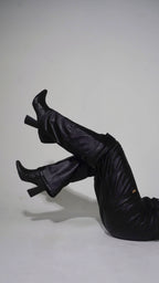 Pantalon Cargo Cuero Negro
