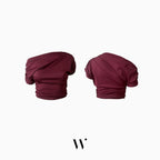 Blusa Hombro Irregular Red Wine
