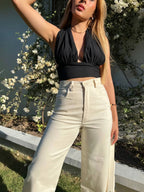 Pantalon Culotte Beige