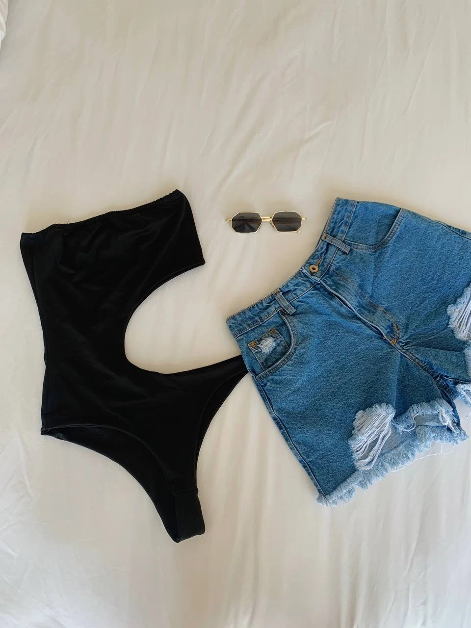 Short Denim Rotos Roca