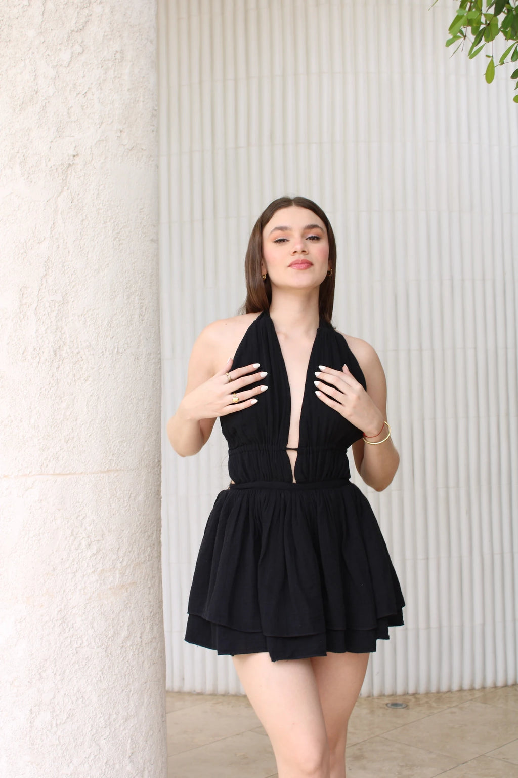 Vestido Negro Lino Boleros