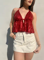 Top Shine Scarf Rojo