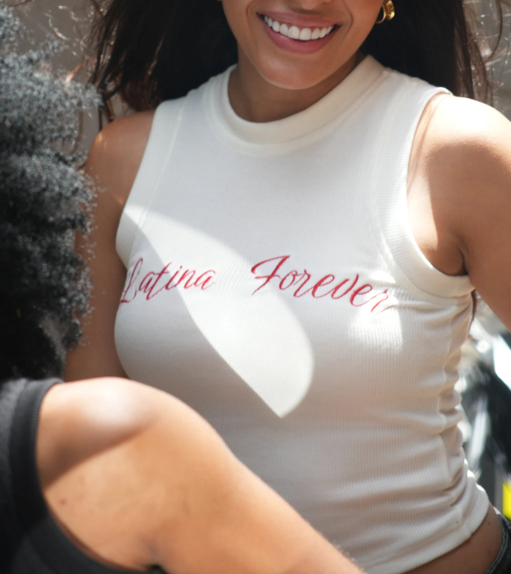 Tank Top Latina Forever Blanco