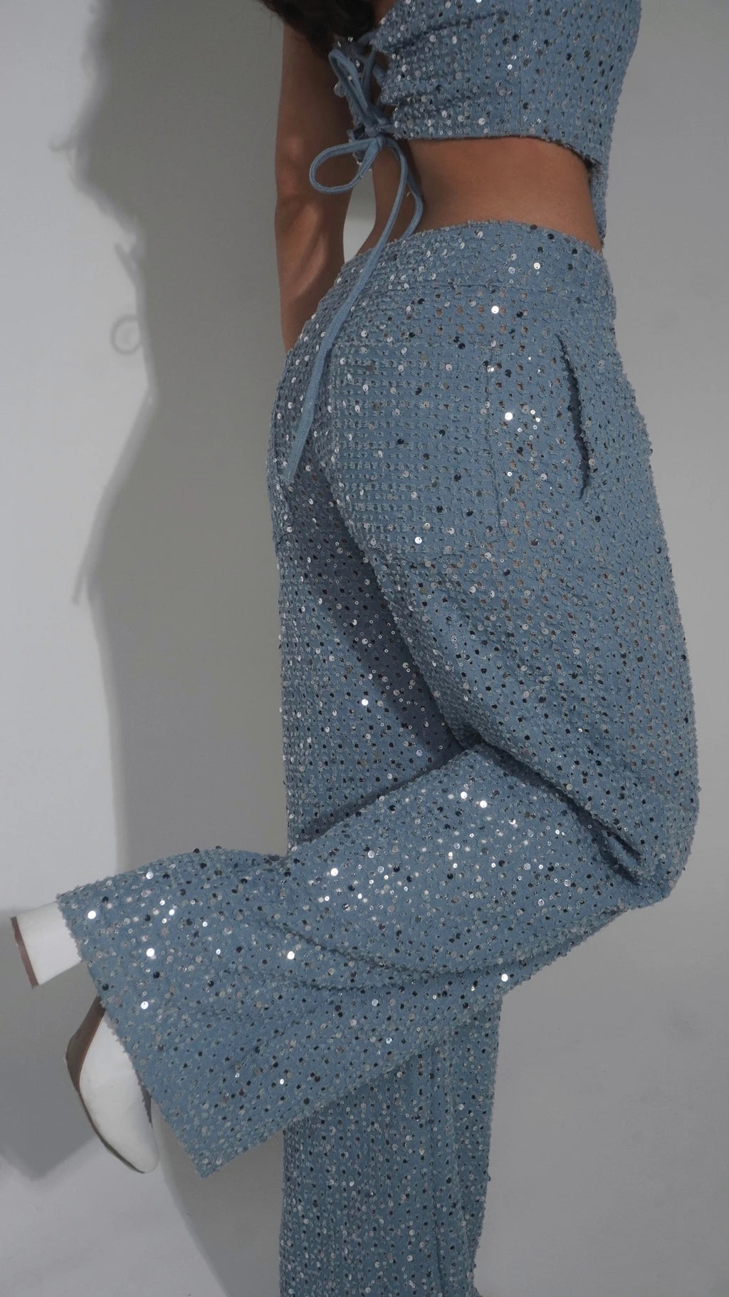 Corset Denim Lentejuelas