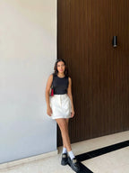 Falda Short Cargo Beige