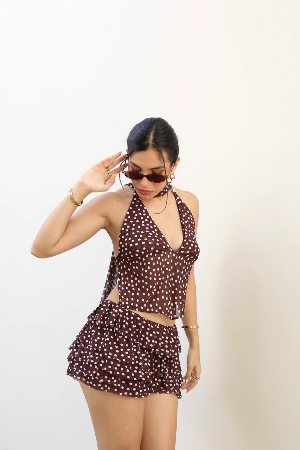 Blusa Polka Dots Cafe