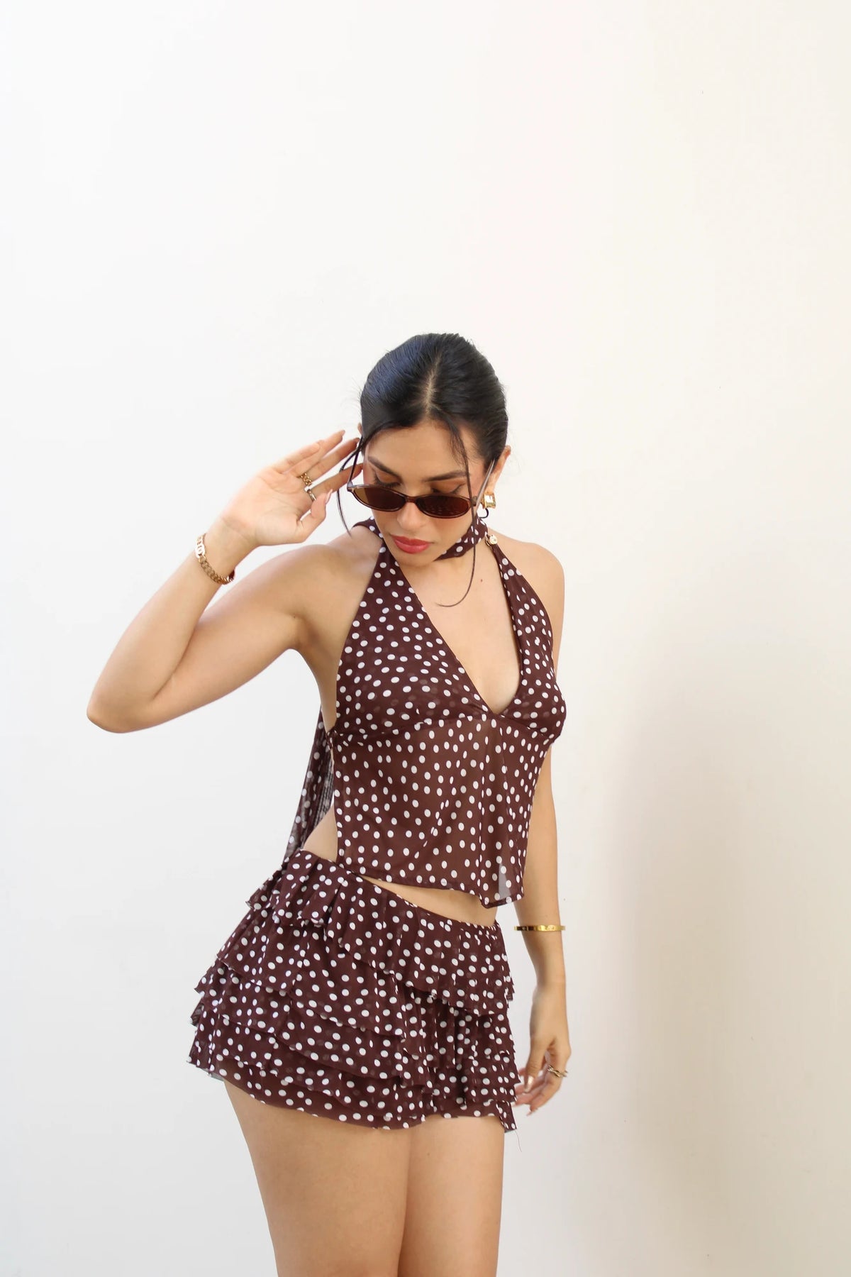Blusa Polka Dots Cafe