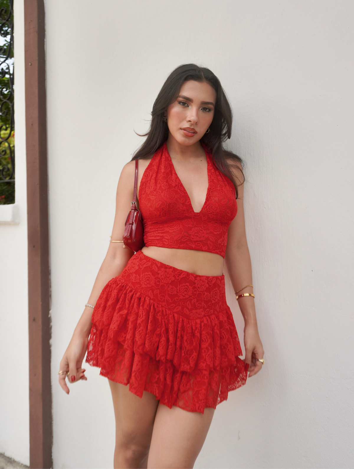 Top Encaje Rojo
