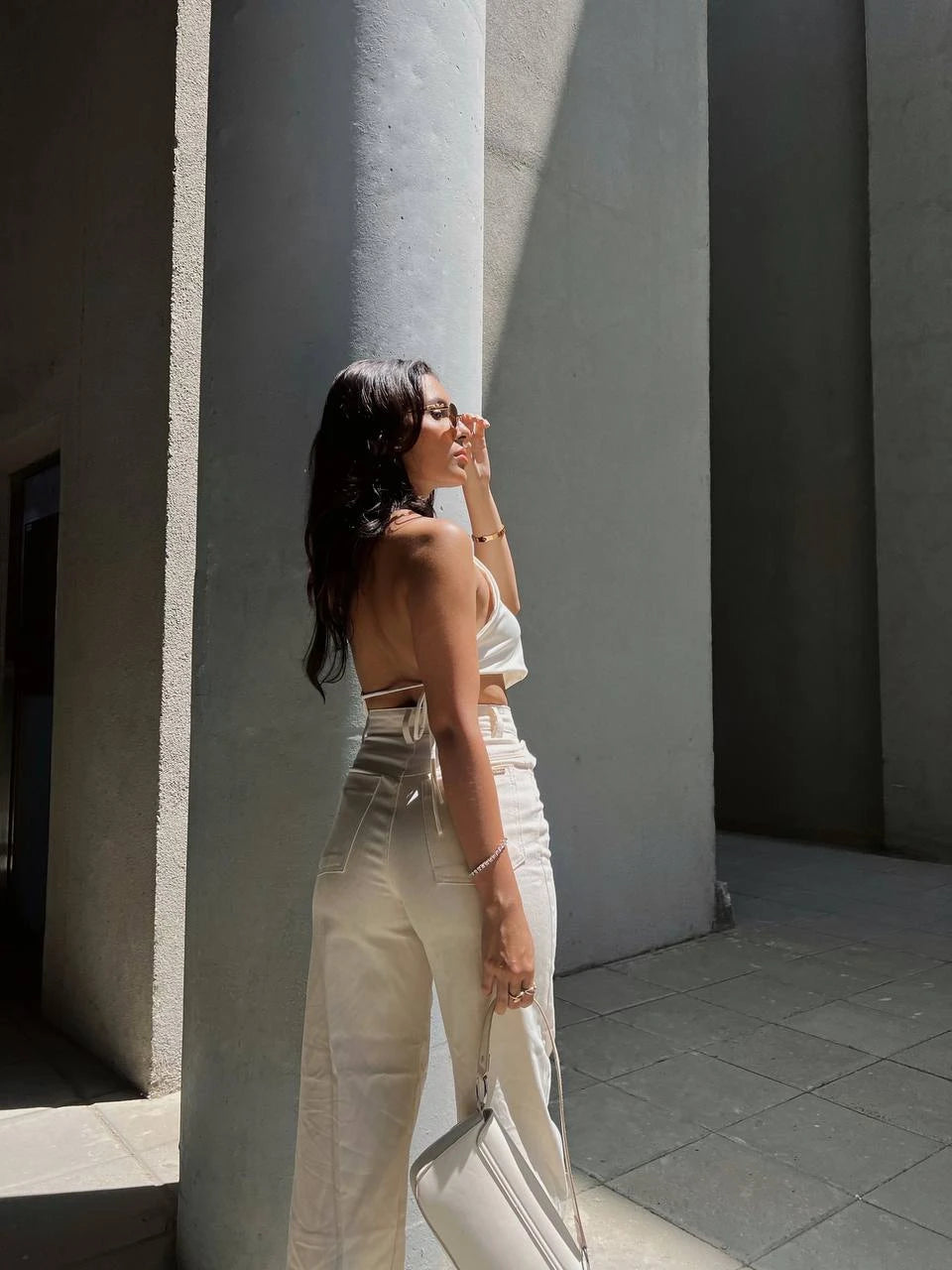 Irregular Top Backout Beige