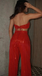 Crop Top Shine Rojo