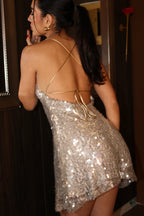Vestido Lentejuelas Golden Gray