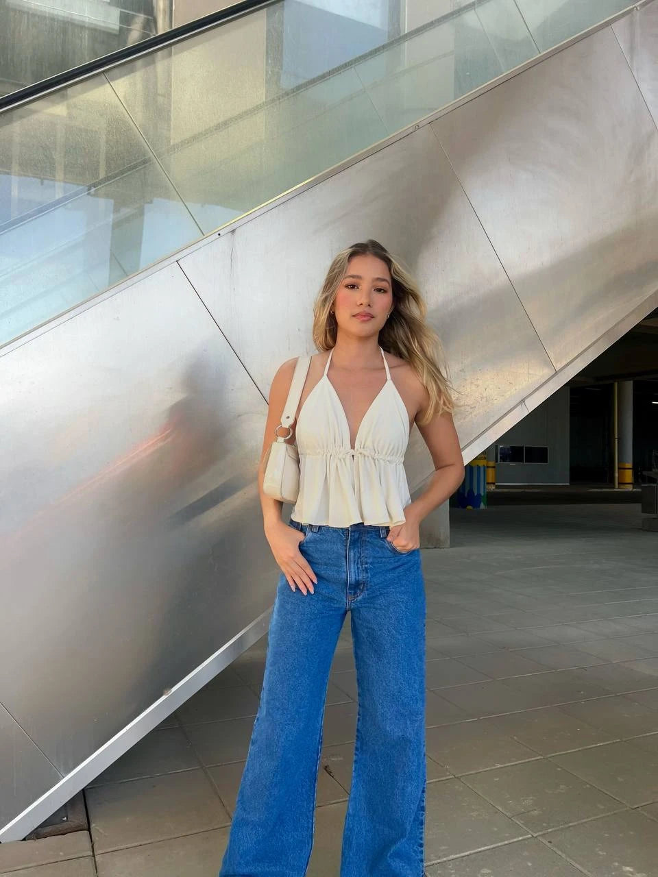 Blusa Blanca Pañuelo