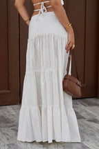 Falda Cloud Lino Blanca