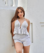 Short Rayas Azul