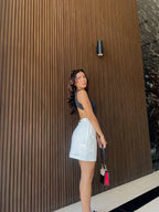 Falda Short Cargo Beige