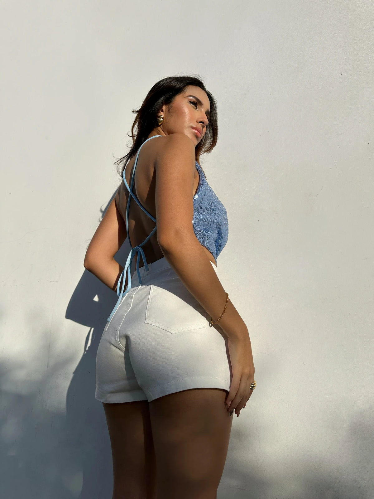 Top Shine Bib Baby Blue
