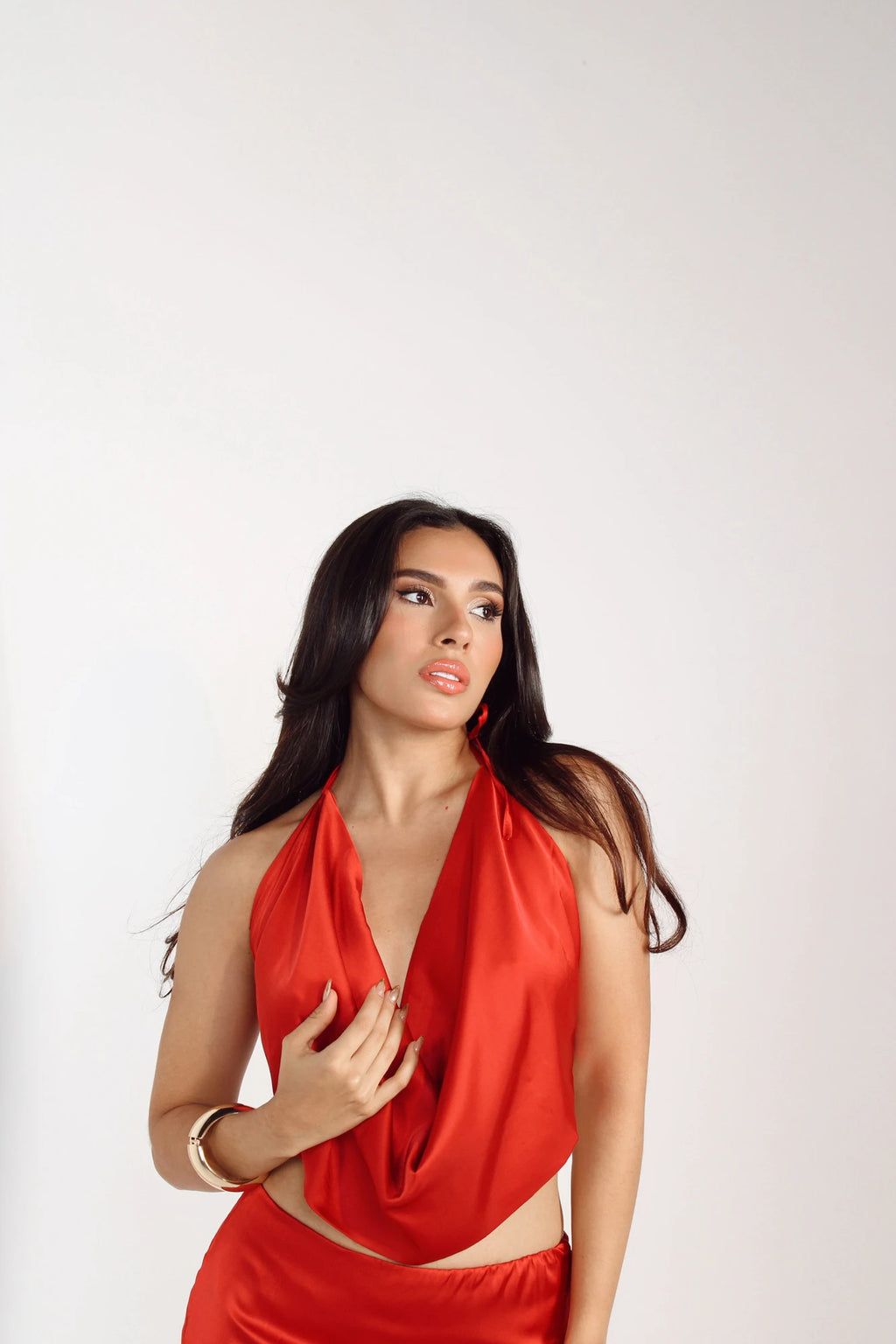 Blusa Square Seda Roja