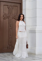 Falda Cloud Lino Blanca