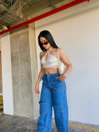 Crop Top Cruzado Blanco