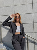 Blazer Crop Negro