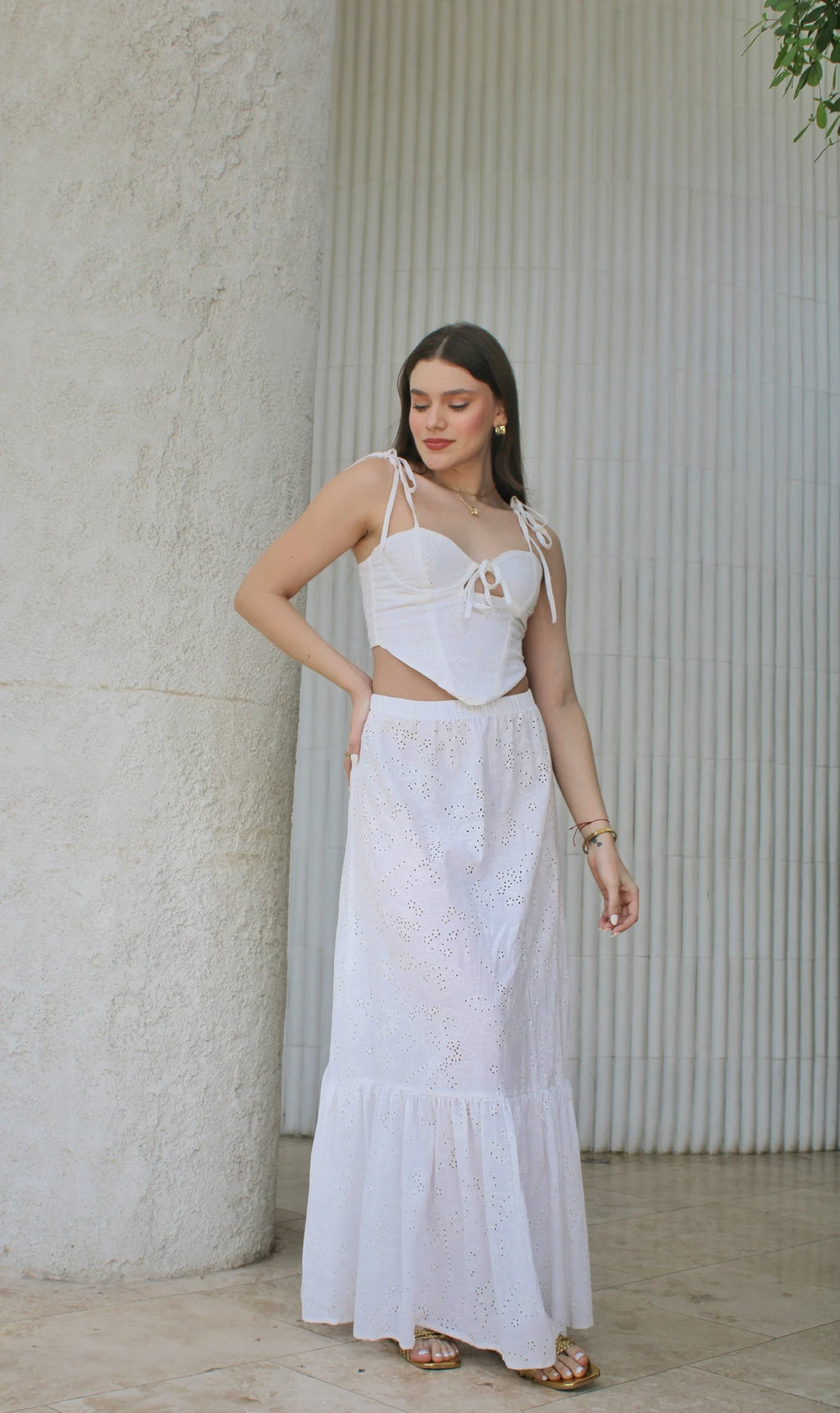 Falda Ojalillo Blanca
