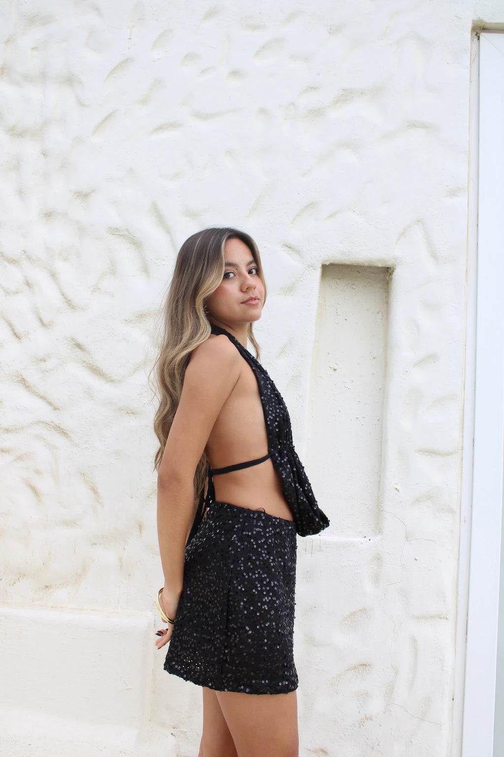 Falda Short Shine Negra