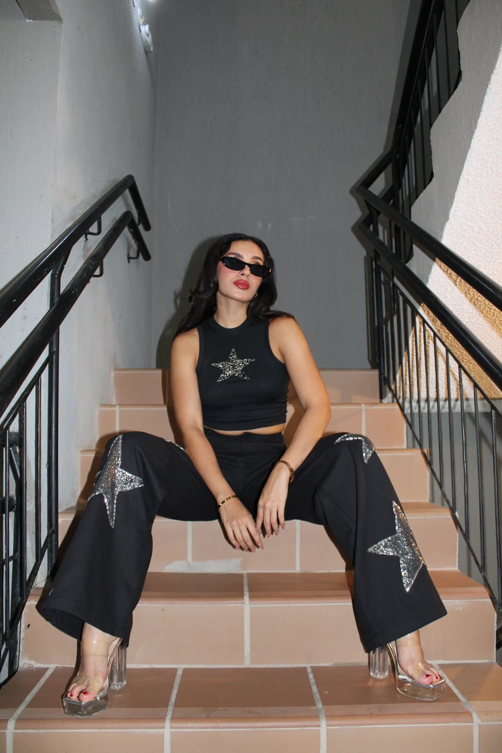 Tank Top Star Negro