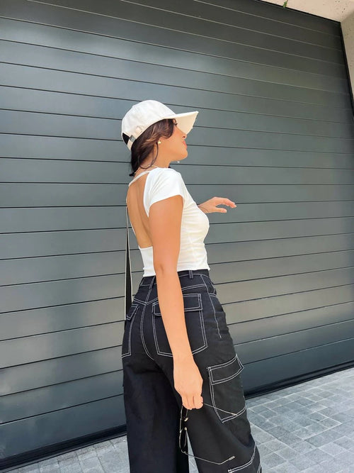 Blusa Basic Backout Blanca