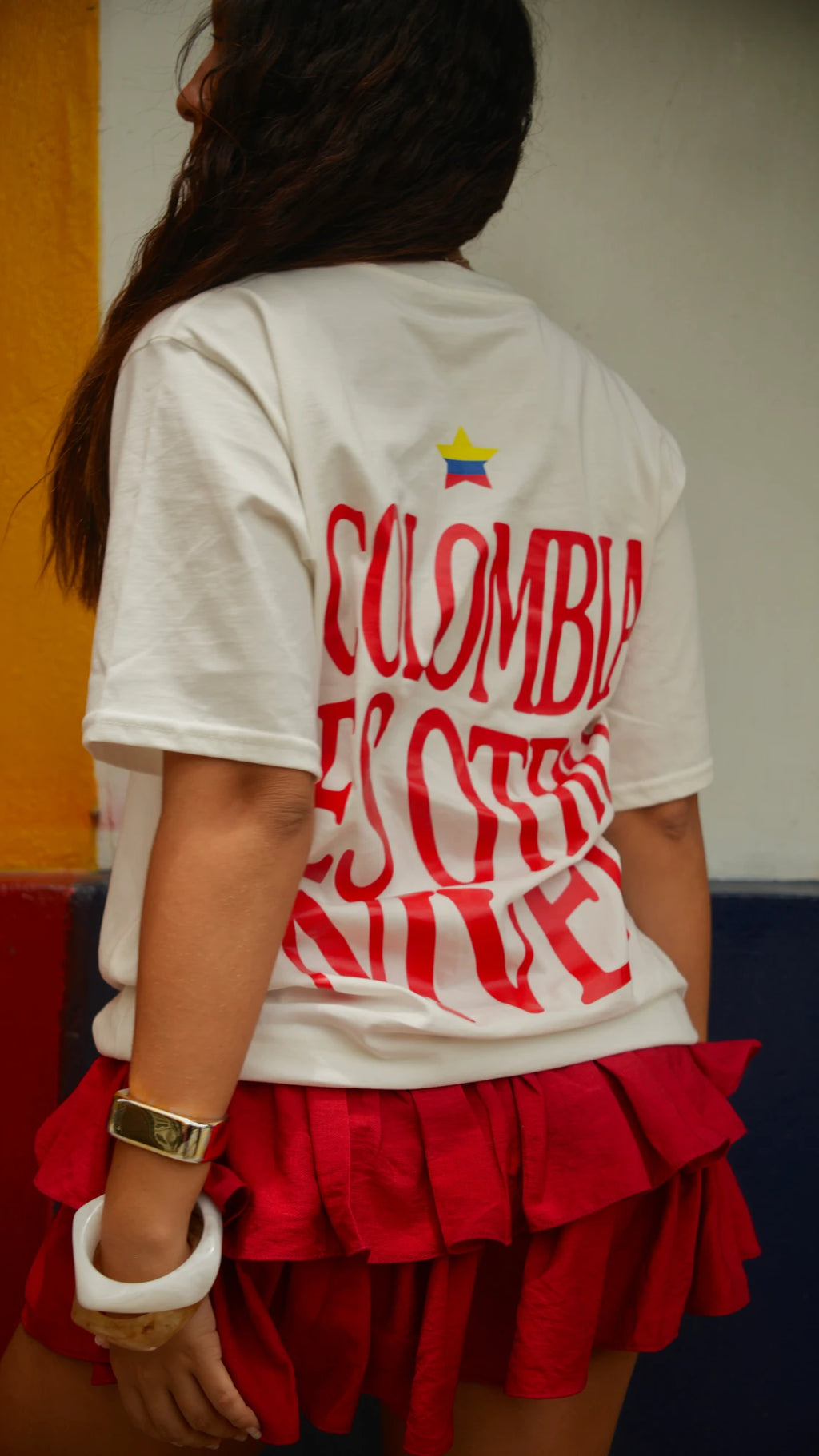 T-shirt Colombia Blanca
