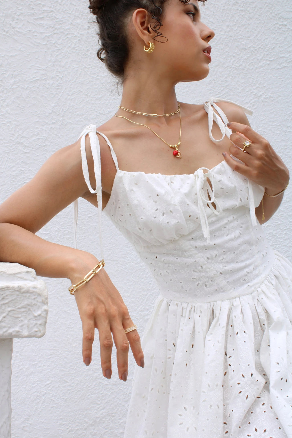 Vestido Ojalillo Romantico
