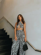 Crop Top Zebra Cruzado