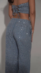 Corset Denim Lentejuelas