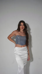 Corset Shine Azul
