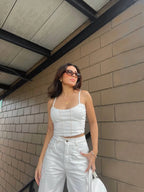 Corset Pespuntes Beige