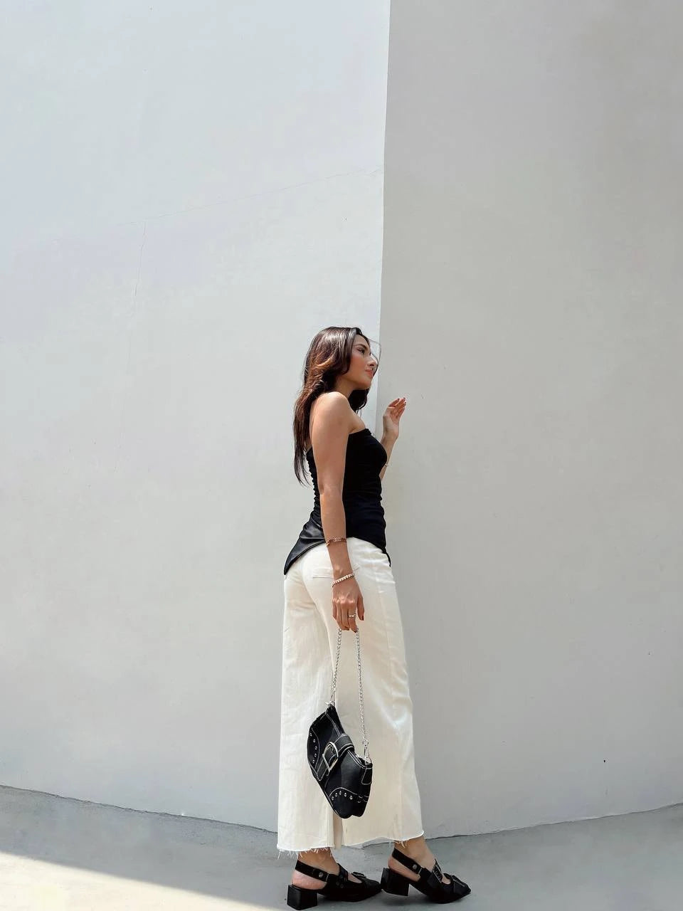 Pantalon Culotte Beige