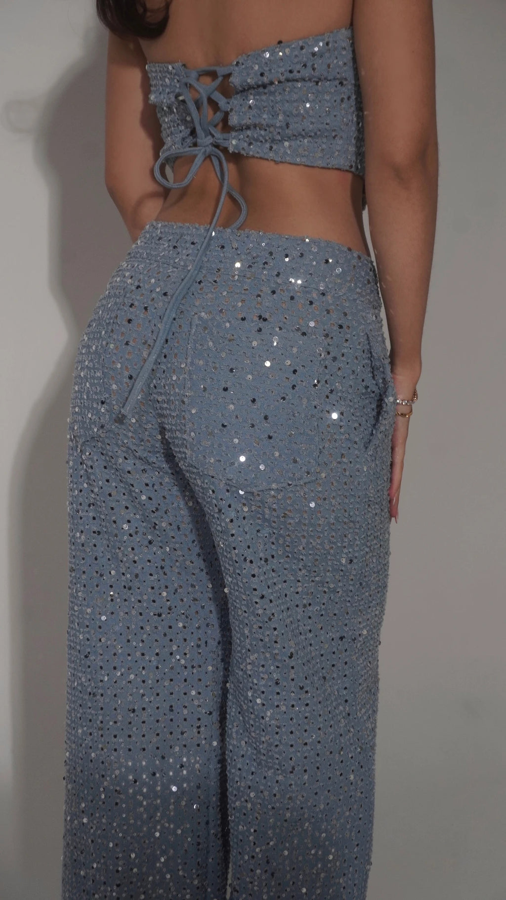 Pantalon Denim Lentejuelas