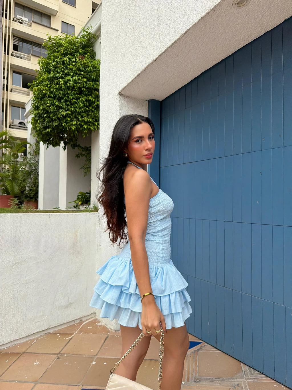 Vestido Crunch Azul