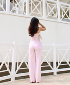 Pantalon Lino Rosa Pastel
