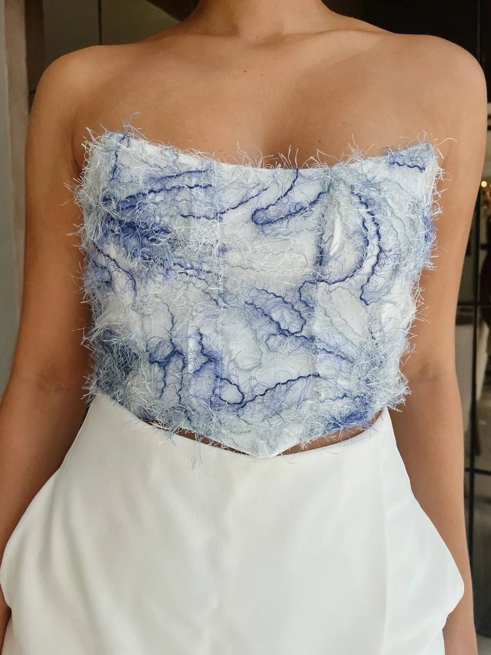 Corset Malla Azul