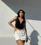 Top Shine Bib Negro