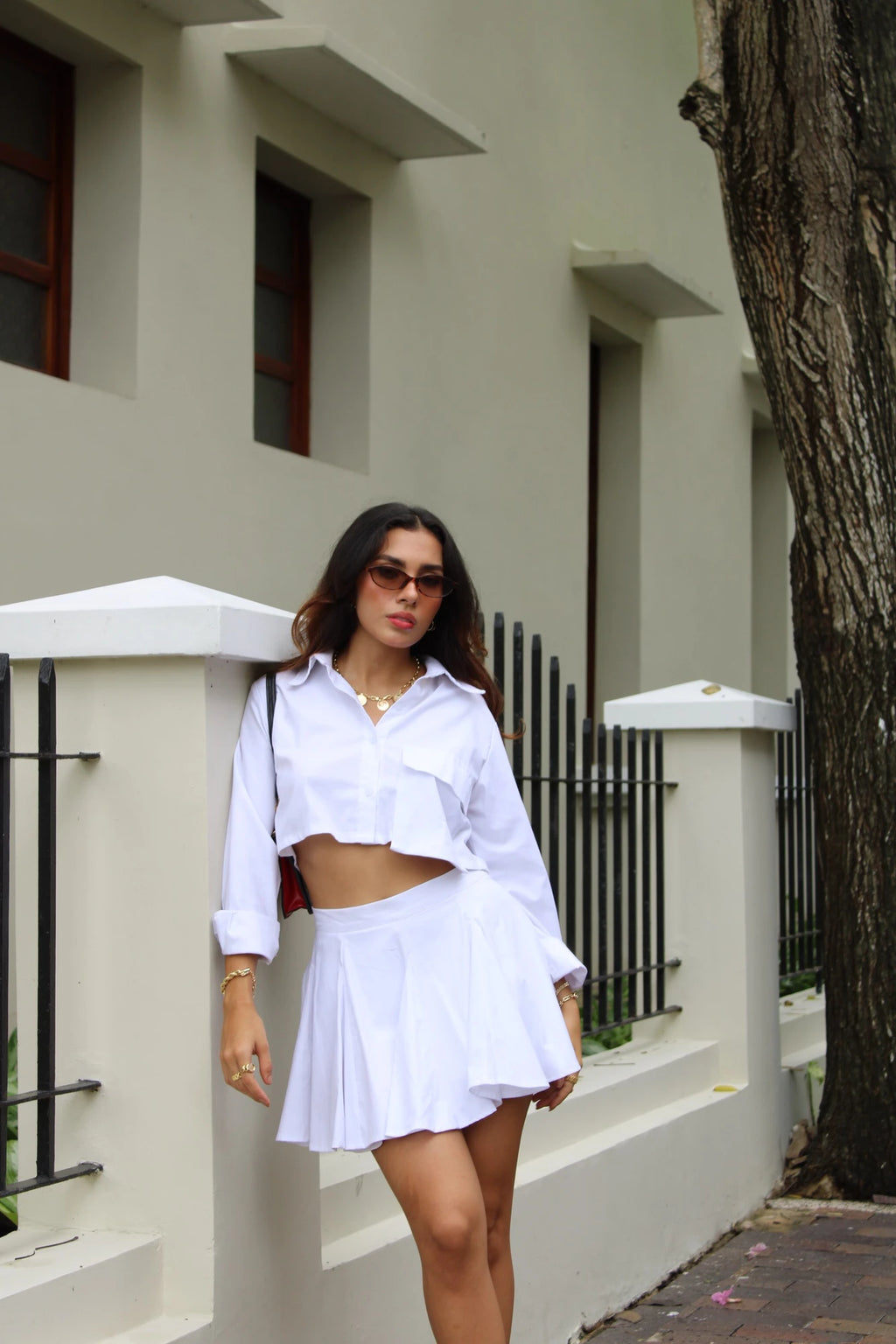 Camisa Crop Blanca