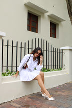 Falda Short Blanca Vuelo