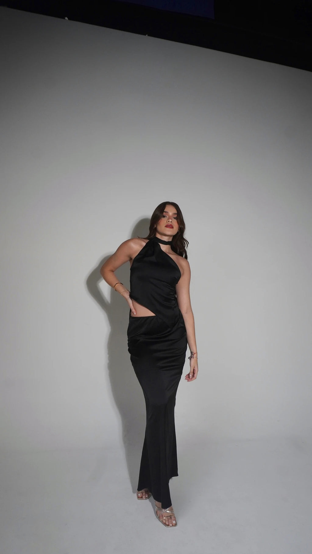 Blusa Seda Irregular Negra