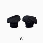 Blusa Hombro Irregular Negra