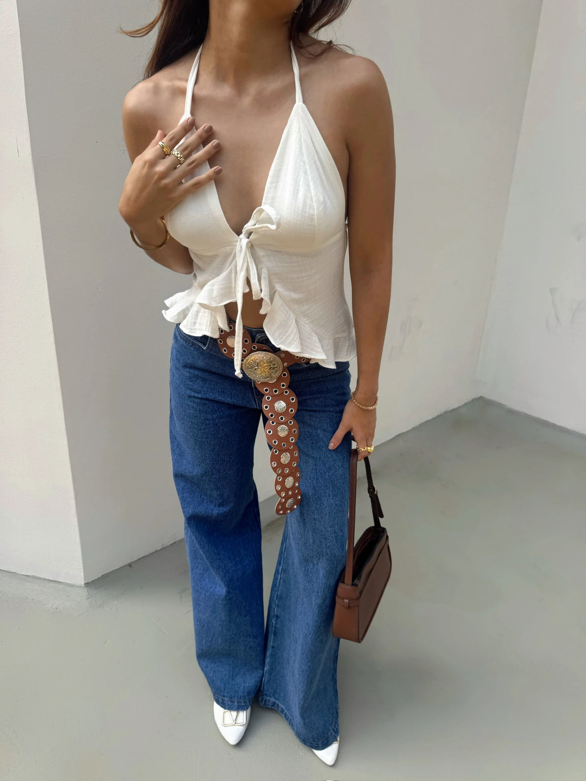 Blusa Lino Sirena Blanca