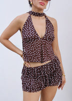 Blusa Polka Dots Cafe