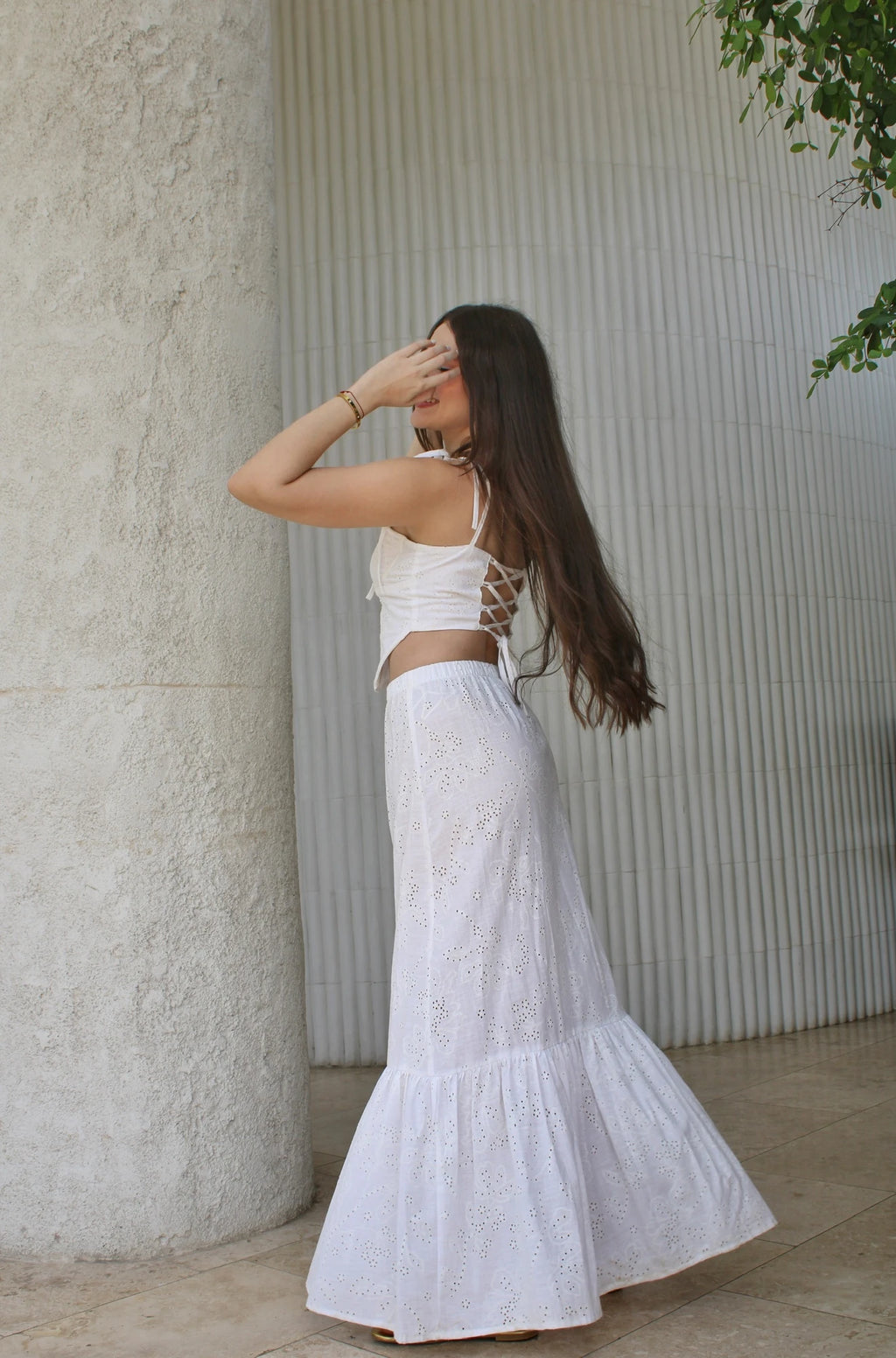 Falda Ojalillo Blanca